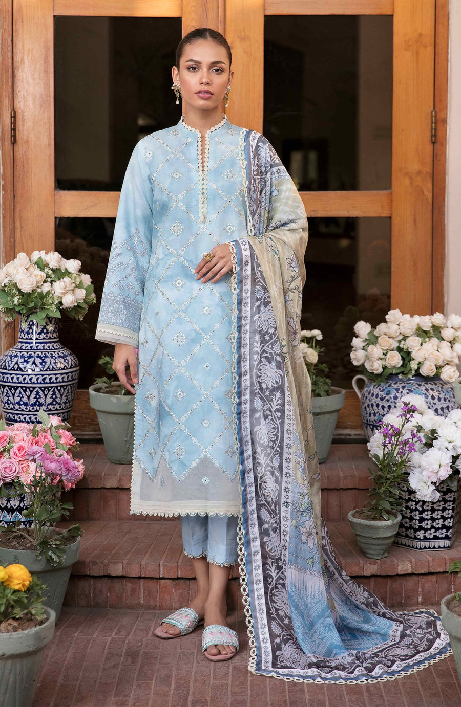 SERAN by Dynasty AFSANAH Unstitched Summer Lawn 3Pc Suit - FASANA