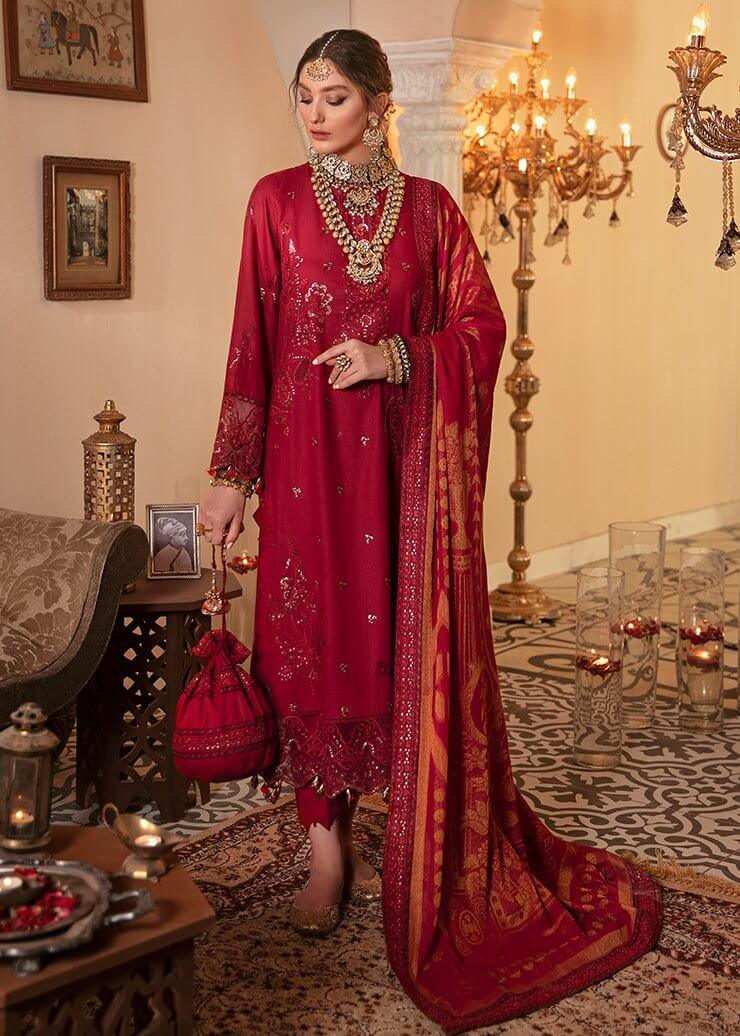 Afrozeh Gul Bahar Festive Eid Lawn Unstitched 3 PCS Suit D-10 Dill Saaz - FaisalFabrics.pk