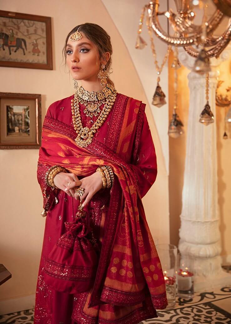Afrozeh Gul Bahar Festive Eid Lawn Unstitched 3 PCS Suit D-10 Dill Saaz - FaisalFabrics.pk