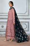 Alizeh Fashion Mah-e-Ru Unstitched Formal 3PC Suit D-10 Mahogany - FaisalFabrics.pk
