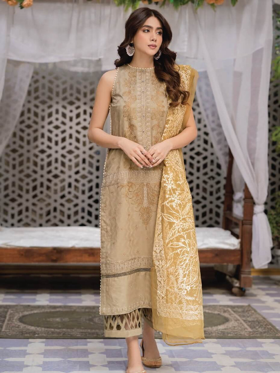 Arzoo by Humdum Unstitched Embroidered Lawn 3Piece Suit D-10