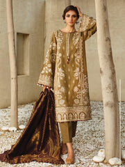 Baroque Fall Winter Embroidered Khaddar 3pc Unstitched Suit 10-SYCAMORA - FaisalFabrics.pk