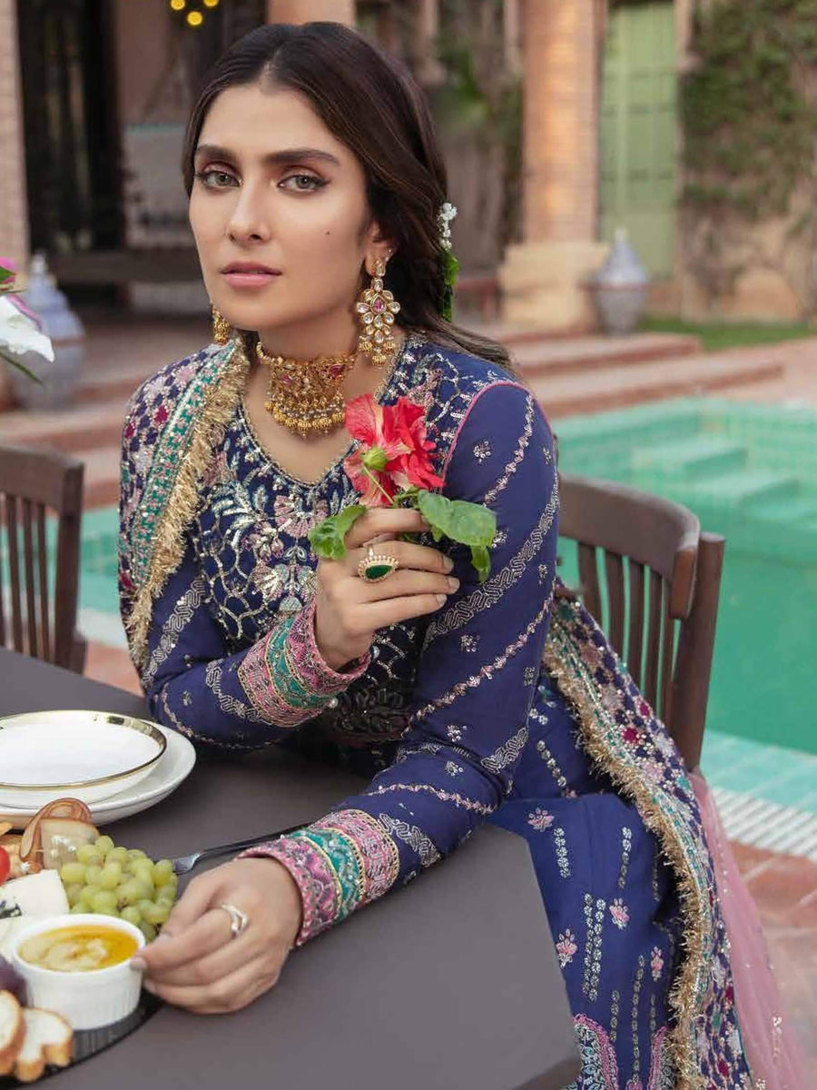 Afrozeh Hayyat Wedding Formals Embroidered 3Pc Suit D-03 Anoush - FaisalFabrics.pk