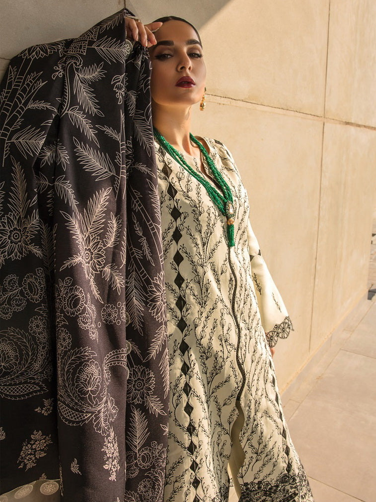 Rang Rasiya Florence Embroidered Lawn Unstitched 3Pc Suit D-11 Lvy