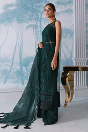 Jazmin Iris Luxury Formal Net Unstitched 3PC Suit D-11 GREEN SPARK - FaisalFabrics.pk
