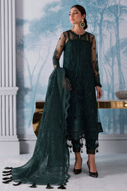Jazmin Iris Luxury Formal Net Unstitched 3PC Suit D-11 GREEN SPARK - FaisalFabrics.pk