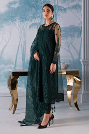 Jazmin Iris Luxury Formal Net Unstitched 3PC Suit D-11 GREEN SPARK - FaisalFabrics.pk