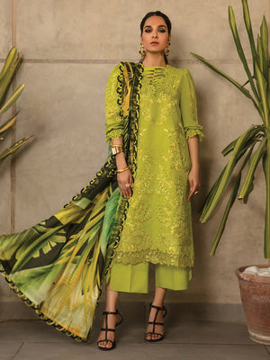 Rang Rasiya Florence Embroidered Lawn Unstitched 3Pc Suit D-12 Ariana