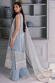 Jazmin Iris Luxury Formal Organza Unstitched 3PC Suit D-12 CELENE - FaisalFabrics.pk