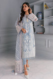Jazmin Iris Luxury Formal Organza Unstitched 3PC Suit D-12 CELENE - FaisalFabrics.pk