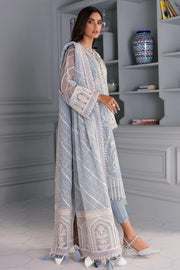 Jazmin Iris Luxury Formal Organza Unstitched 3PC Suit D-12 CELENE - FaisalFabrics.pk