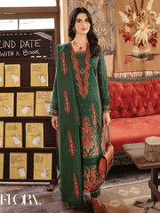 Rang Rasiya Premium Winter Unstitched Linen 3Pc Suit D-13 FLORA