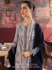 Rang Rasiya Premium Winter Unstitched Linen 3Pc Suit D-15 IRIS