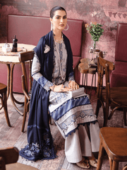 Rang Rasiya Premium Winter Unstitched Linen 3Pc Suit D-15 IRIS