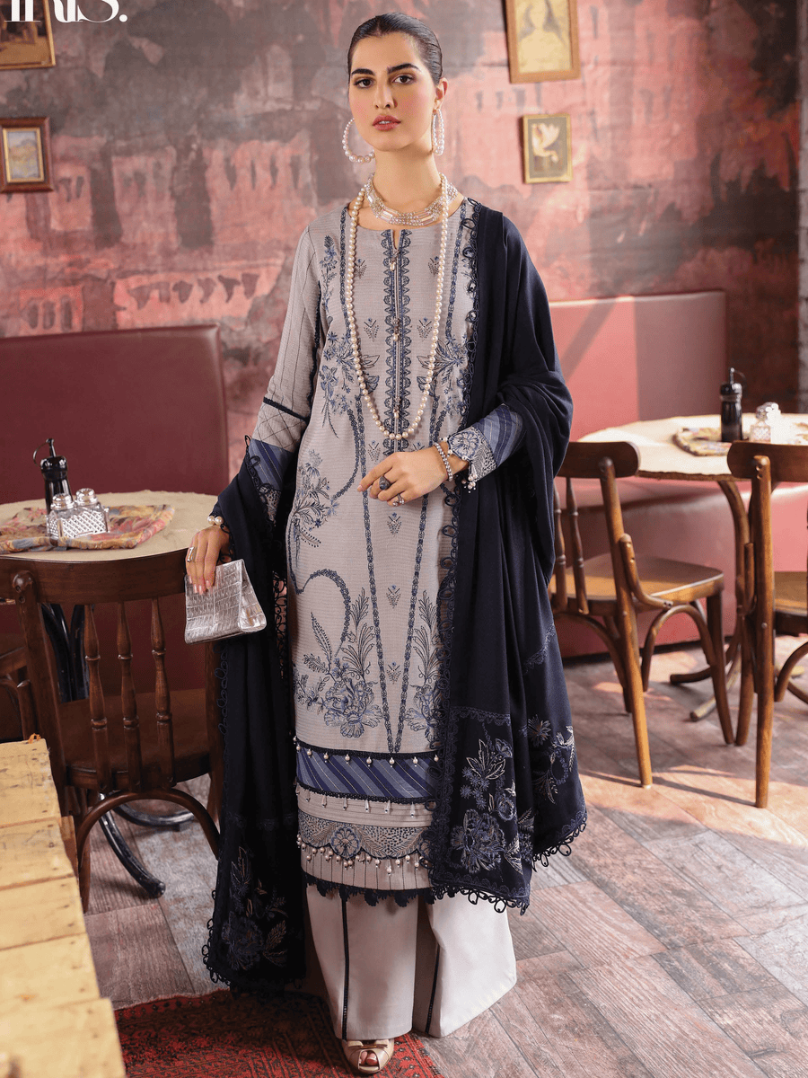 Rang Rasiya Premium Winter Unstitched Linen 3Pc Suit D-15 IRIS