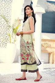 Cross Stitch Daily Unstitched Printed Lawn 2Pc Suit D-19 Surreal Mint - FaisalFabrics.pk