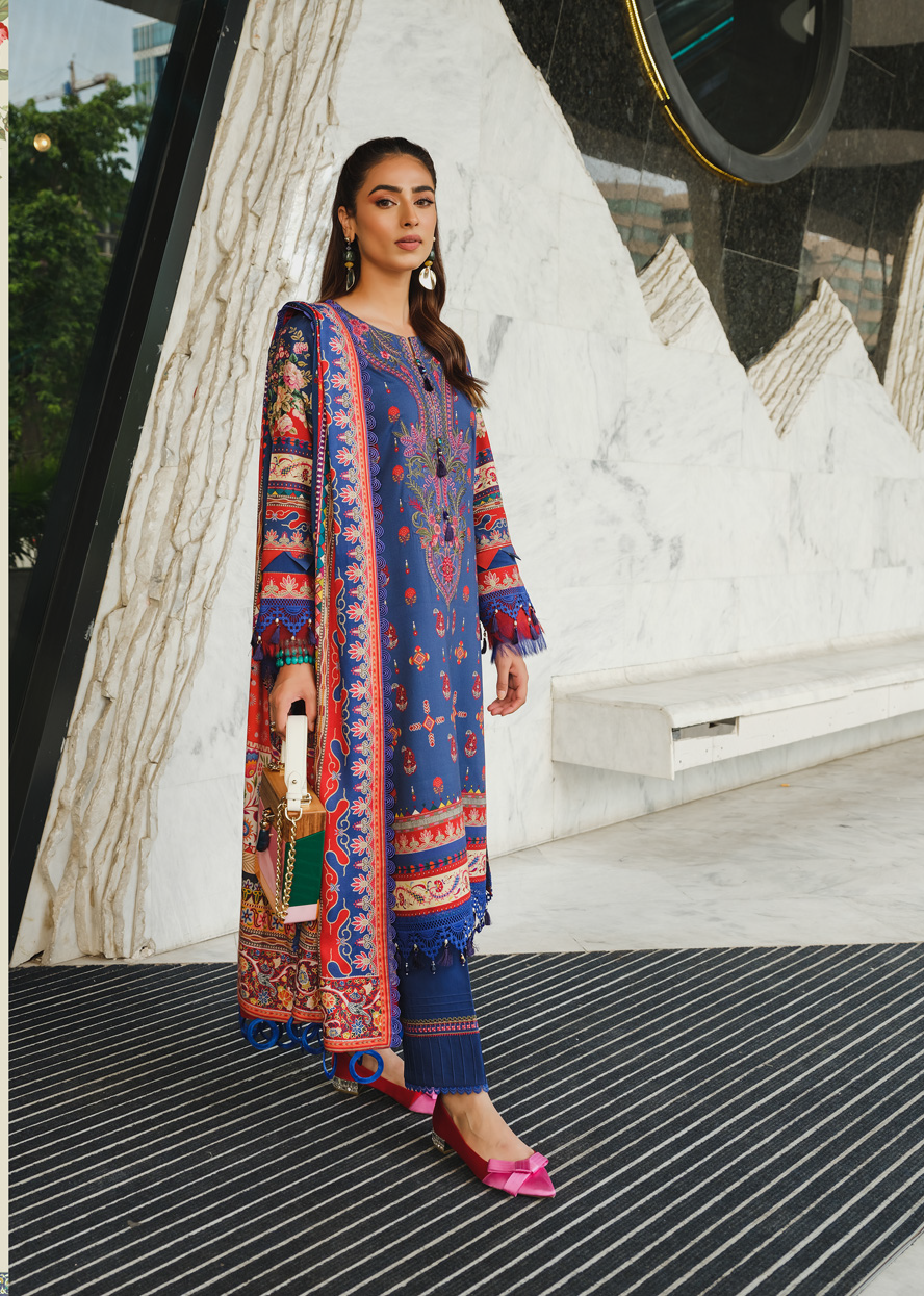 Rang Rasiya Dosti The Winter Affair Unstitched 3Pc Suit D-22 Nelum