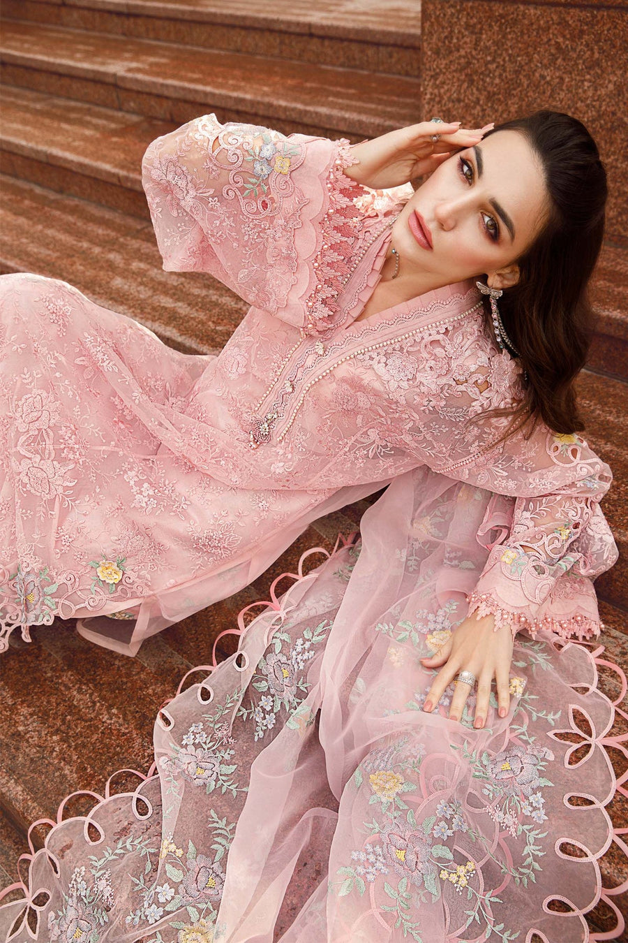 Maria.B Voyage A Luxe Lawn Unstitched Embroidered 3Piece Suit D-2304-A
