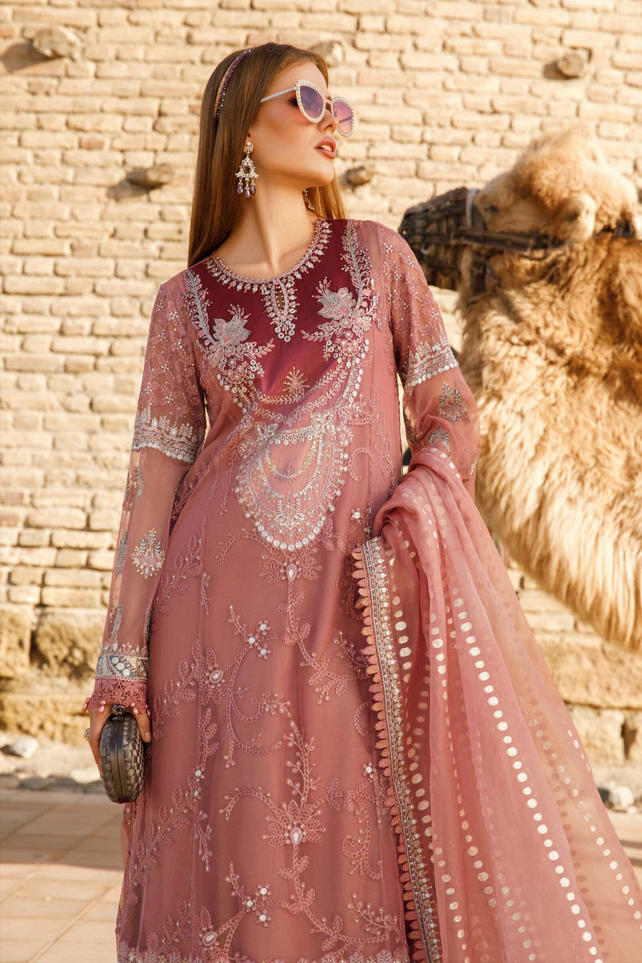 Maria.B Voyage A Luxe Lawn Unstitched Embroidered 3Piece Suit D-2305-B