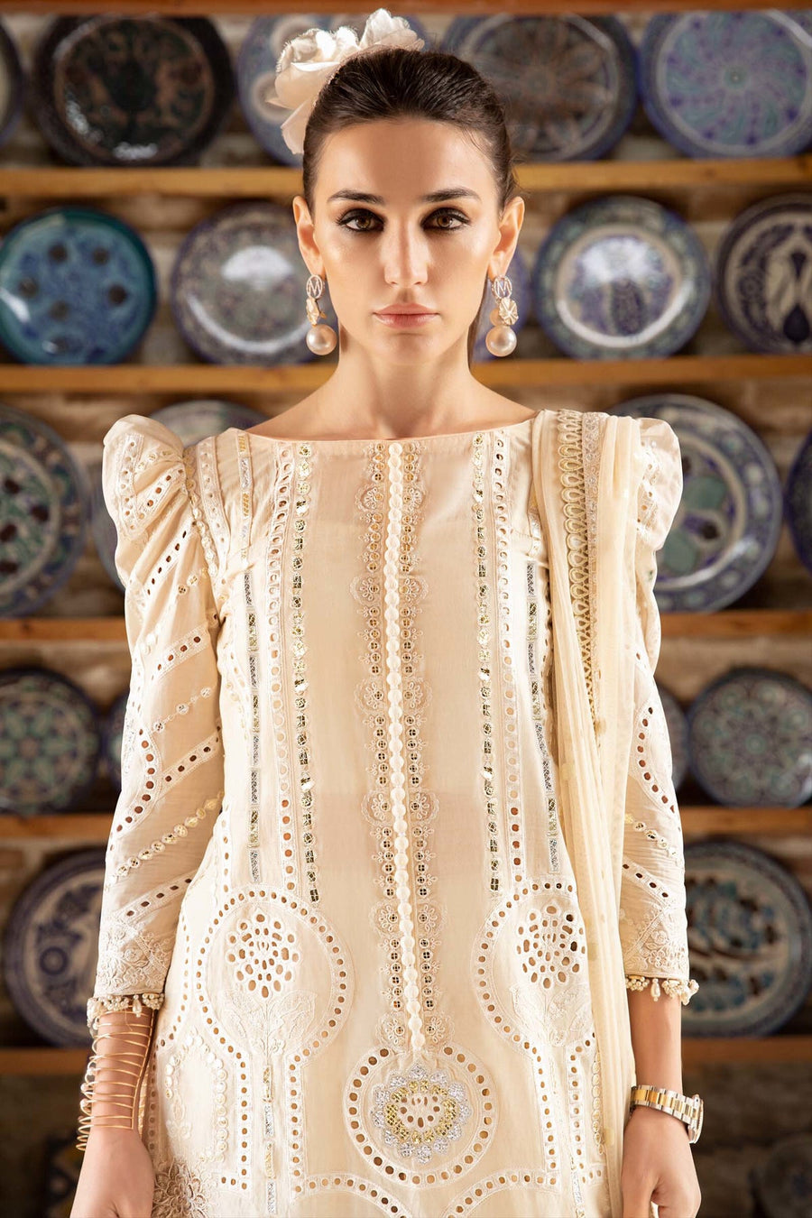 Maria.B Voyage A Luxe Lawn Unstitched Embroidered 3Piece Suit D-2308-A