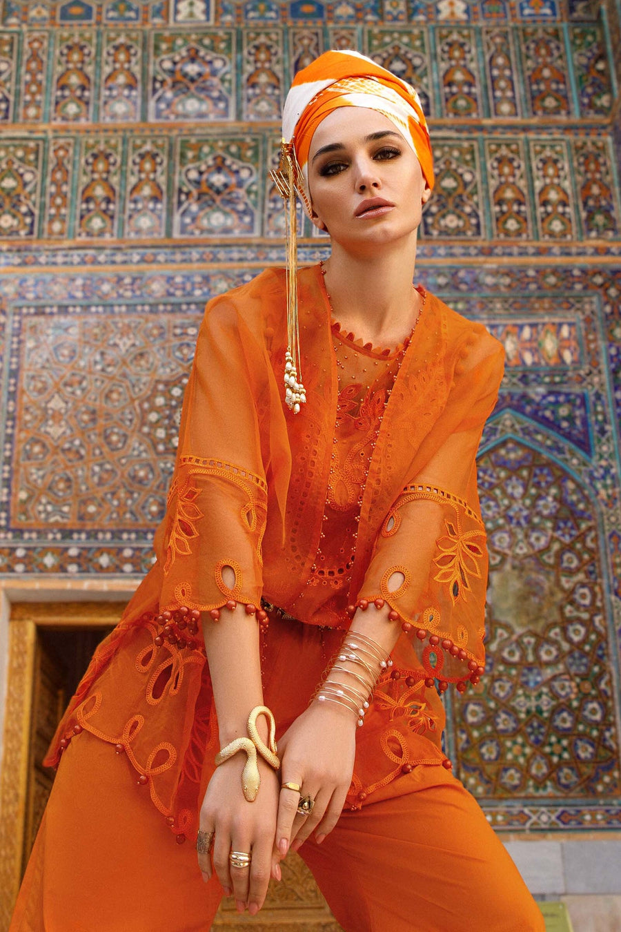 Maria.B Voyage A Luxe Lawn Unstitched Embroidered 3Piece Suit D-2310-A