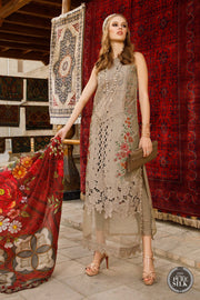 Maria.B Voyage A Luxe Lawn Unstitched Embroidered 3Piece Suit D-2313-A
