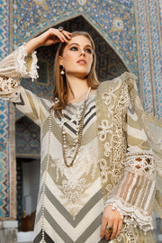 Maria.B Voyage A Luxe Lawn Unstitched Embroidered 3Piece Suit D-2314-A