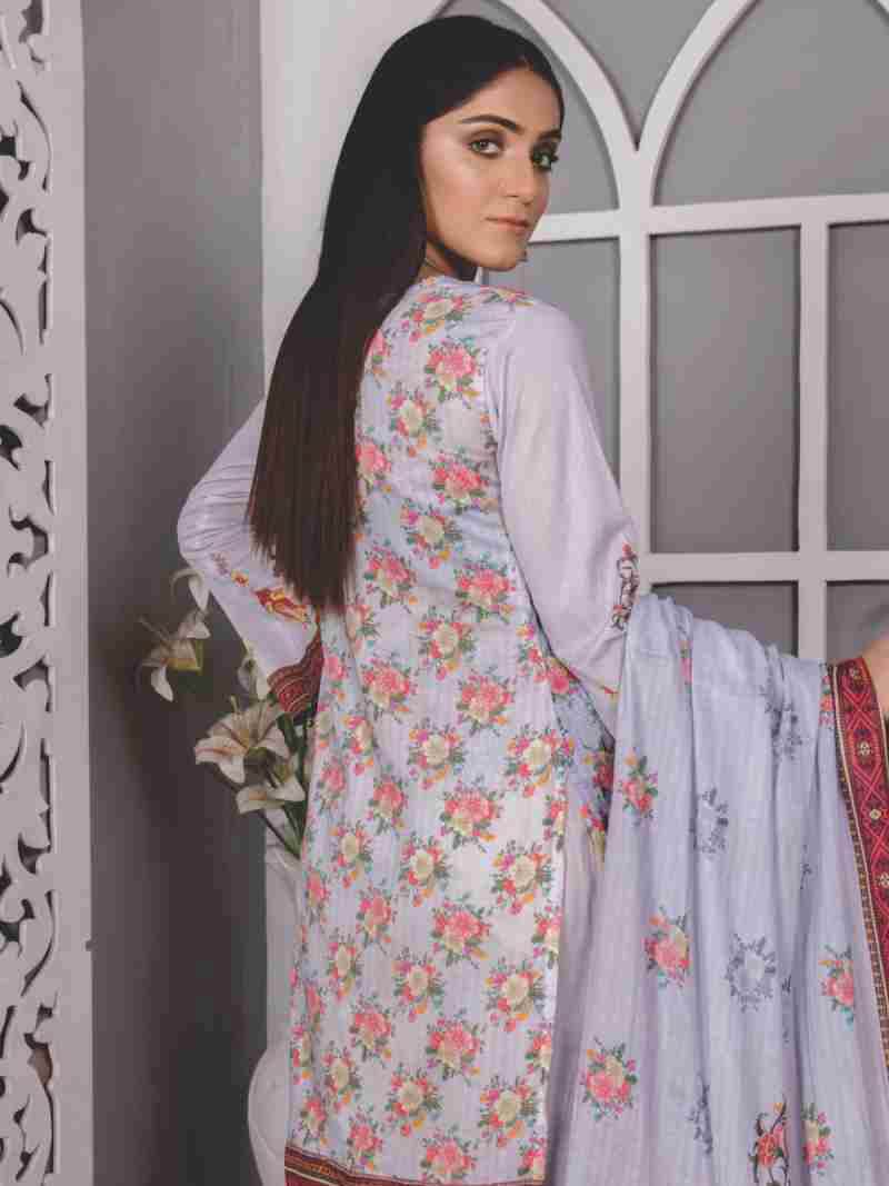 Faryal Unstitched Mother Collection Chikankari Lawn 3 Piece Suit D-53 - FaisalFabrics.pk