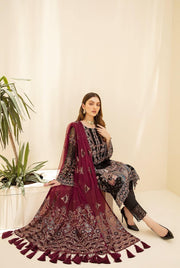 Ramsha Rangoon Vol-07 Luxury Chiffon Unstitched 3 Piece Suit D-705 - FaisalFabrics.pk