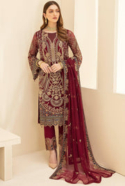Ramsha Rangoon Vol-07 Luxury Chiffon Unstitched 3 Piece Suit D-708 - FaisalFabrics.pk