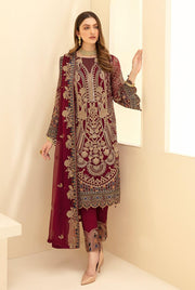 Ramsha Rangoon Vol-07 Luxury Chiffon Unstitched 3 Piece Suit D-708 - FaisalFabrics.pk