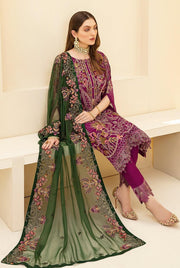 Ramsha Rangoon Vol-07 Luxury Chiffon Unstitched 3 Piece Suit D-710 - FaisalFabrics.pk