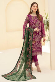 Ramsha Rangoon Vol-07 Luxury Chiffon Unstitched 3 Piece Suit D-710 - FaisalFabrics.pk