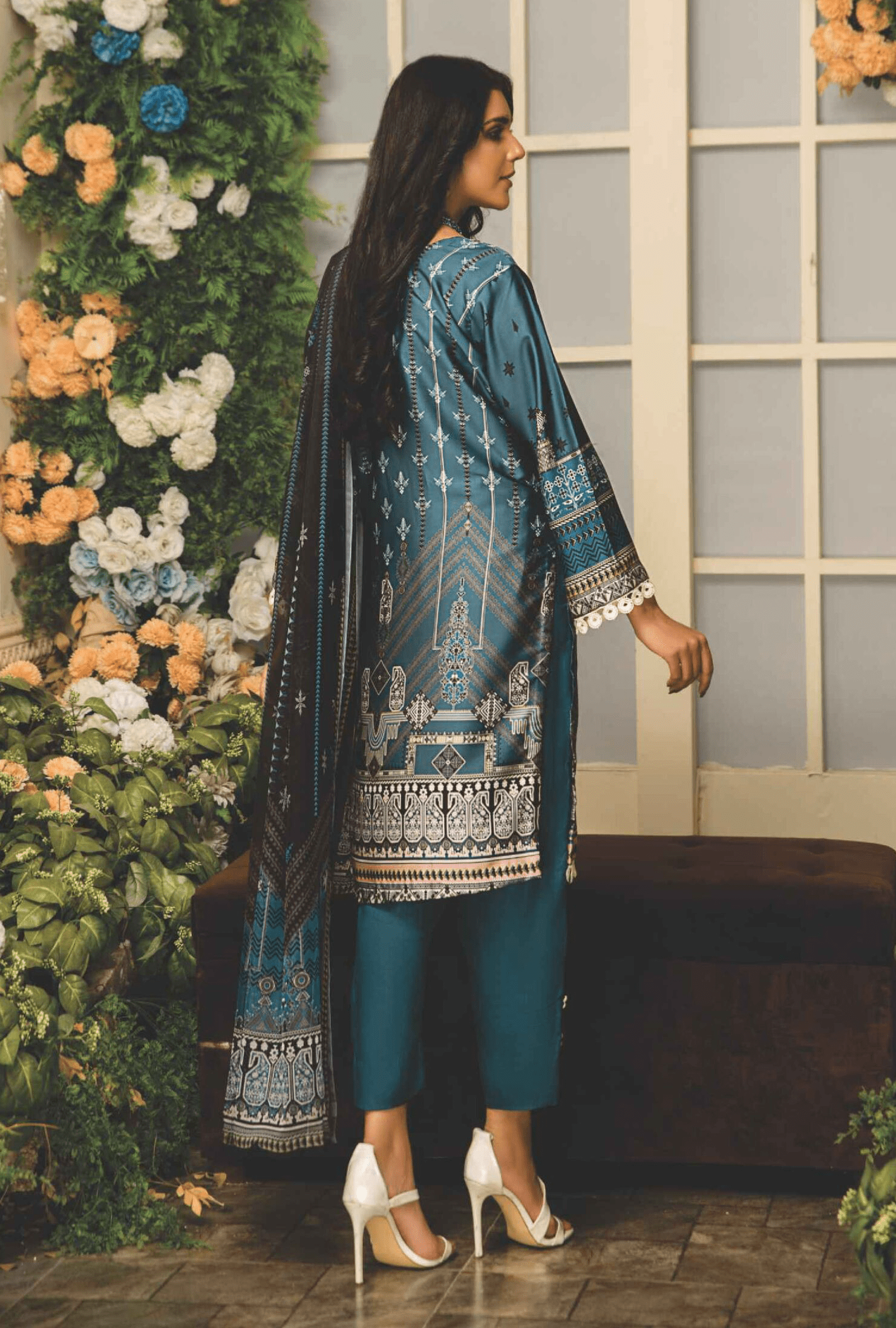 Shop 41 Rashid Rashid Textile Digital Printed Luxury Silk Unstitched 3Pc Suit D-7151