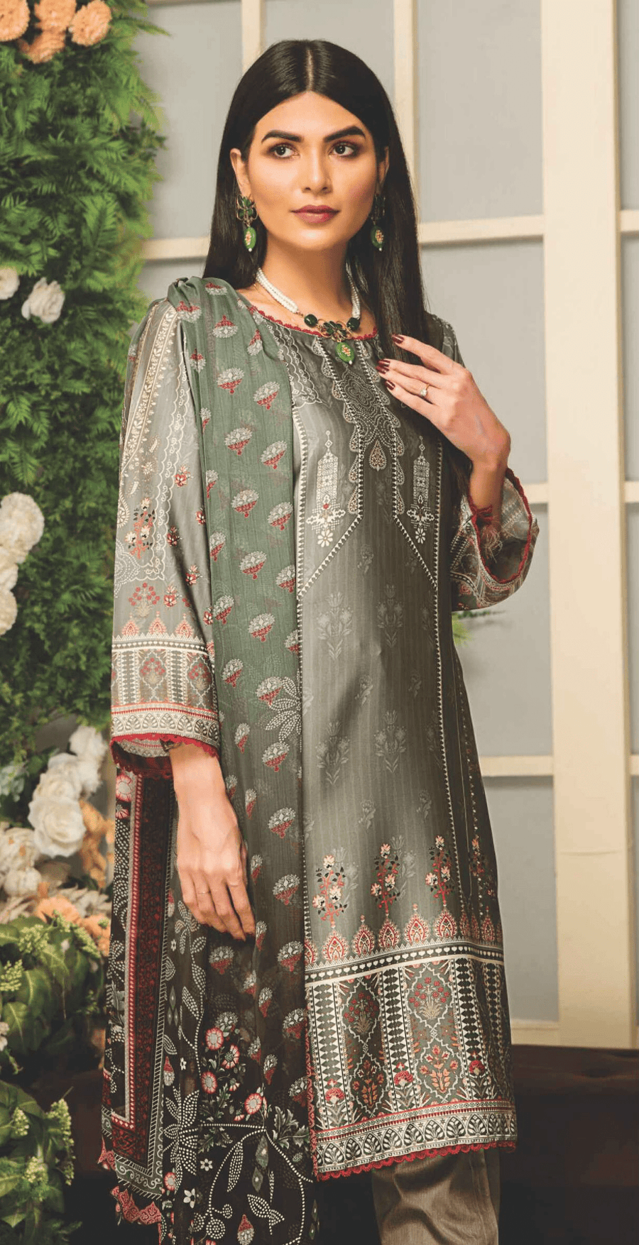 Rashid Textile Digital Printed Luxury Silk Unstitched 3Pc Suit D-7152