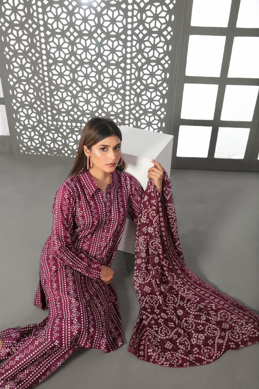 Tawakkal Fabrics Lyra Printed Linen Unstitched 3Pc Suit D-7761