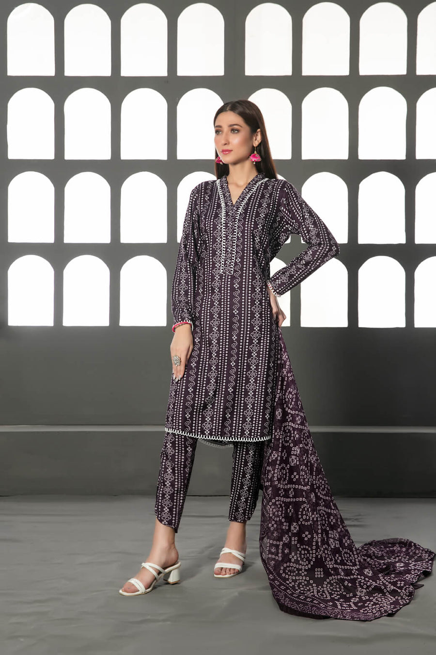 Tawakkal Fabrics Lyra Printed Linen Unstitched 3Pc Suit D-7766
