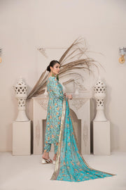 Tawakkal Fabrics Manahil Printed Linen Unstitched 3Pc Suit D-7768