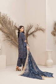 Tawakkal Fabrics Manahil Printed Linen Unstitched 3Pc Suit D-7769