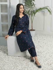 Tawakkal Fabics Winter Unstitched Embroidered Khaddar 2Pc Suit D-7958