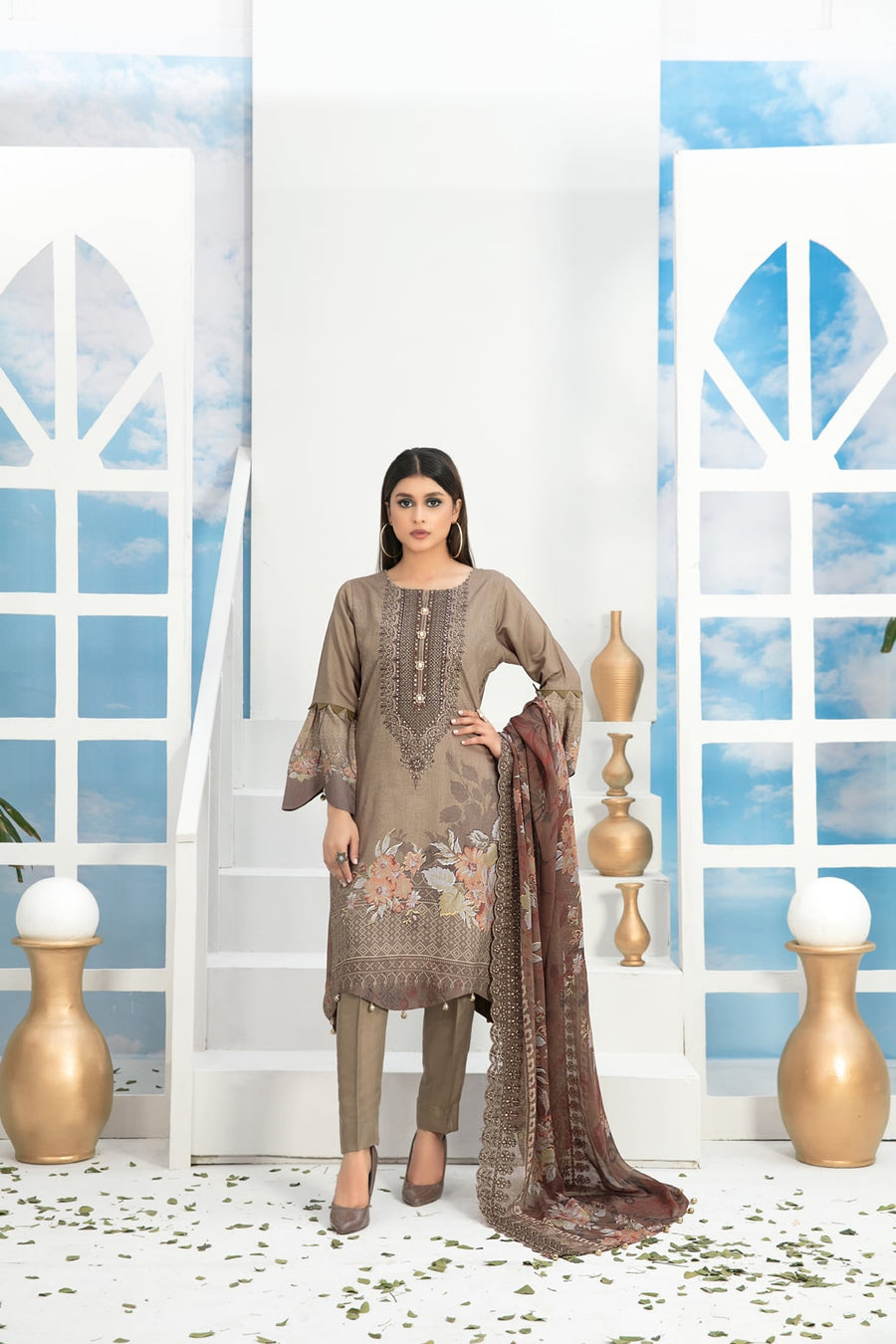 Monifa by Tawakkal Fabrics Unstitched Printed Viscose 3Pc Suit D-8015