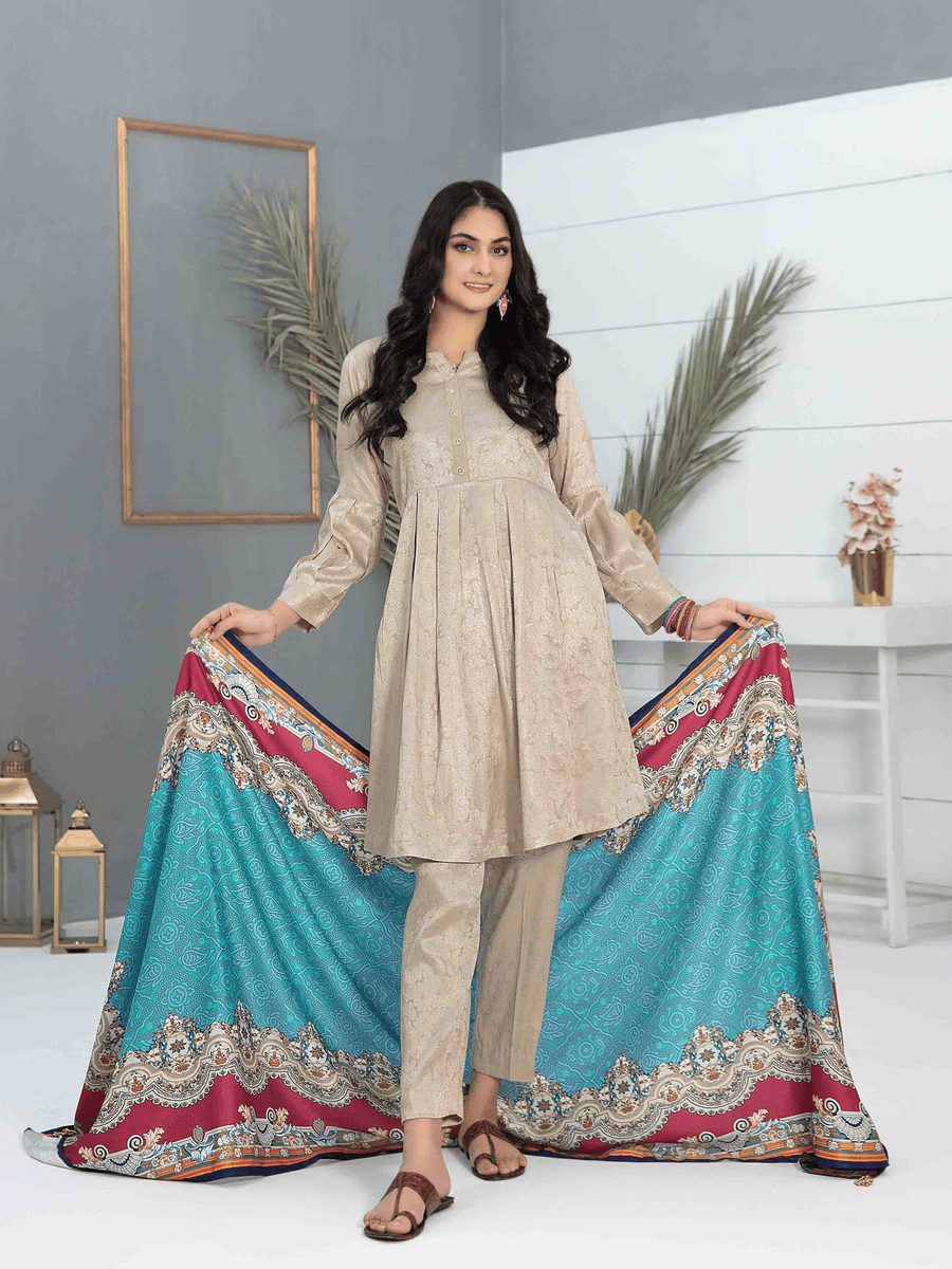 Roma by Tawakkal Fabrics Unstitched Printed Linen Jacquard Suit D-8159