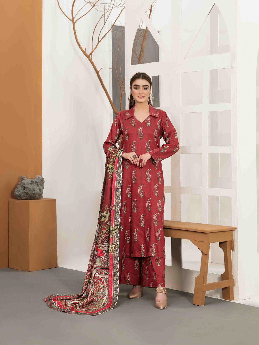 Kiara by Tawakkal Fabrics Unstitched Printed Kotrai 3Pc Suit D-8168