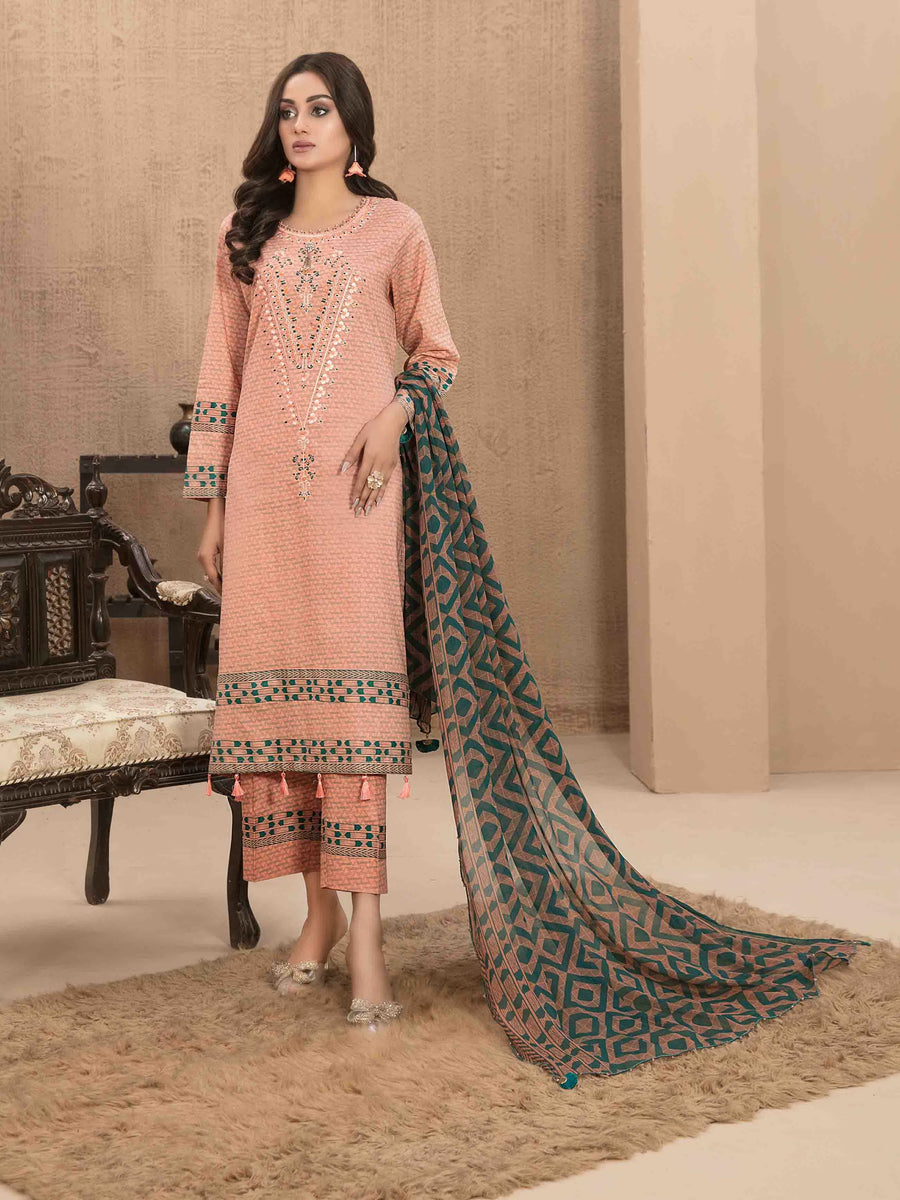 Amna Sohail by Tawakkal Fabrics ilya Printed Lawn 3 Piece Suit D-8532