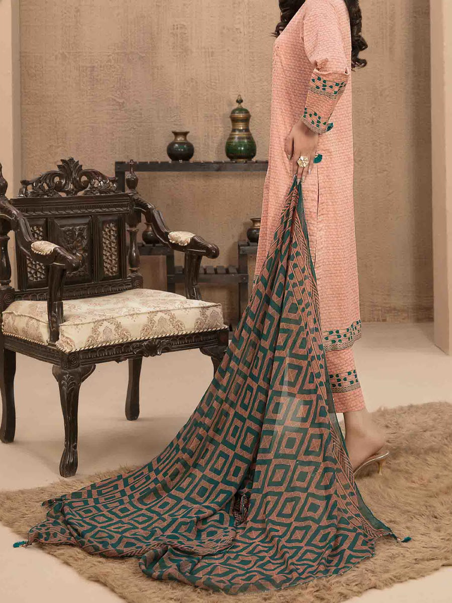 Amna Sohail by Tawakkal Fabrics ilya Printed Lawn 3 Piece Suit D-8532
