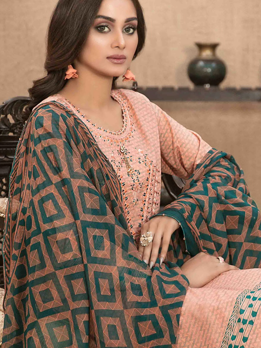 Amna Sohail by Tawakkal Fabrics ilya Printed Lawn 3 Piece Suit D-8532