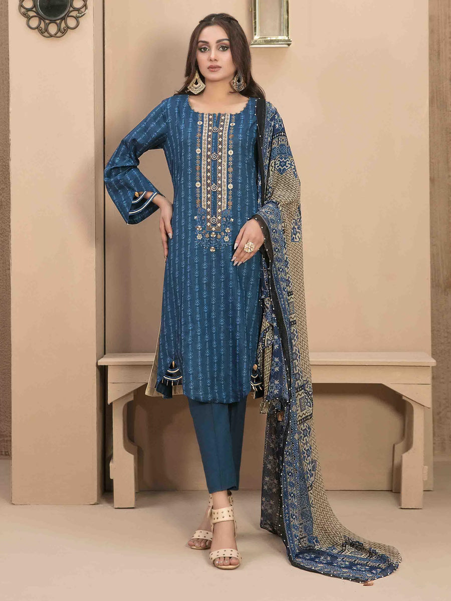 Amna Sohail by Tawakkal Fabrics ilya Printed Lawn 3 Piece Suit D-8536