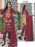 MIRAAL Embroidered Viscose Fall Winter Unstitched 3 Piece Suit D-899 - FaisalFabrics.pk