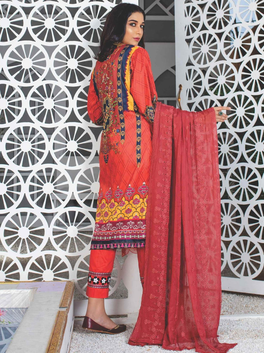 MIRAAL Embroidered Viscose Fall Winter Unstitched 3 Piece Suit D-901 - FaisalFabrics.pk