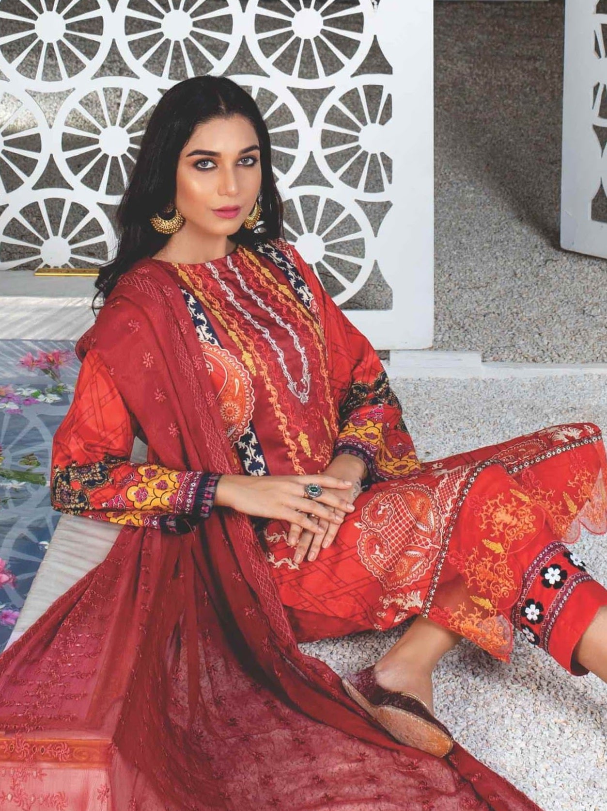 MIRAAL Embroidered Viscose Fall Winter Unstitched Piece Suit D-901